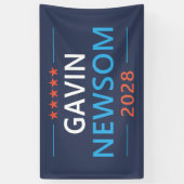 Gavin Newsom 2028 für den Präsidenten Banner (Vertikal)