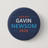 Gavin Newsom 2028 für den Präsidenten Button (Vorderseite)