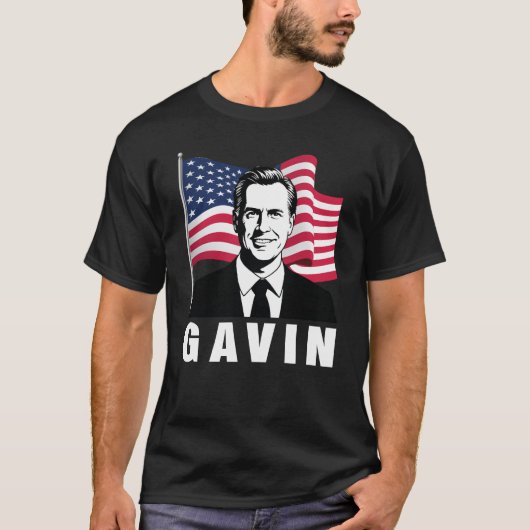 Gavin Newsom 2028 für Präsident 48 amerikanische F T-Shirt (Vorderseite)