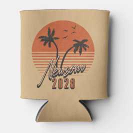 Gavin Newsom 2028 für Präsident Palm Tree Sunset Dosenkühler