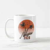 Gavin Newsom 2028 für Präsident Palm Tree Sunset Kaffeetasse (Links)