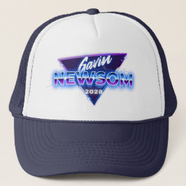 Gavin Newsom 2028 für Präsident Retro 80er Truckerkappe