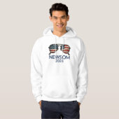 Gavin Newsom 2028 für Präsident Sonnenbrille Hoodie (Vorne ganz)