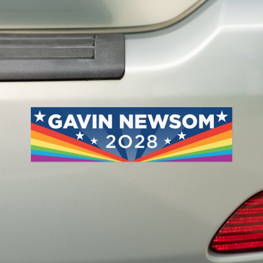 Gavin Newsom 2028 LGBT Autoaufkleber (Auf Auto)