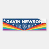 Gavin Newsom 2028 LGBT Autoaufkleber (Vorne)