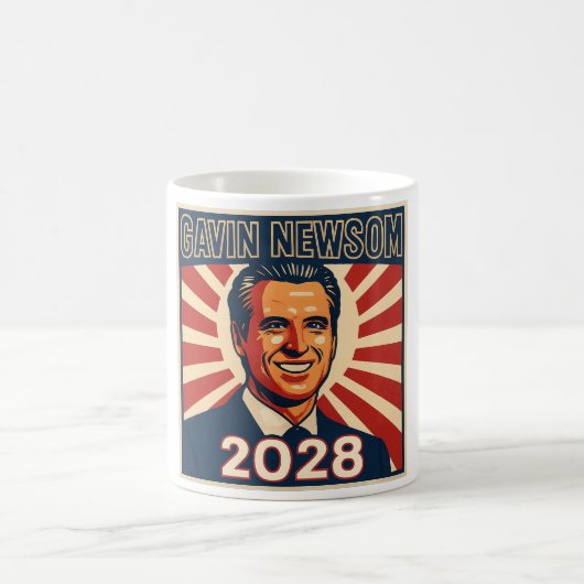 Gavin Newsom 2028 Presidential Campaign Mug Kaffeetasse (Mittel)