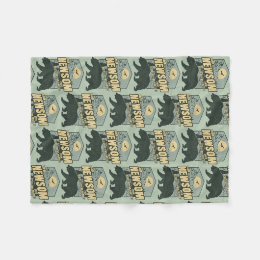 Gavin Newsom 2028 Resist Protect Defend Fleecedecke (Vorderseite (Horizontal))