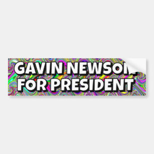GAVIN NEWSOM ALS PRÄSIDENT AUTOAUFKLEBER