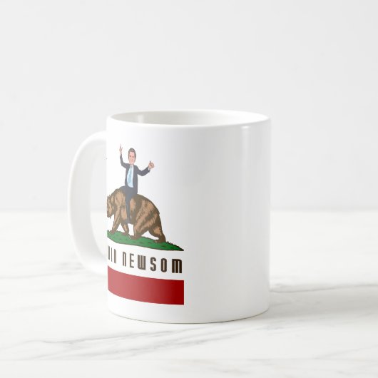 GAVIN NEWSOM CA FLAG KAFFEETASSE (Vorderseite Links)
