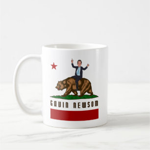 GAVIN NEWSOM CA FLAG KAFFEETASSE