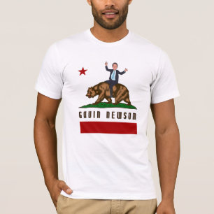 Gavin Newsom California Flag and Bär T-Shirt