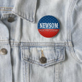Gavin Newsom Campaign US Flagge Button (Beispiel)