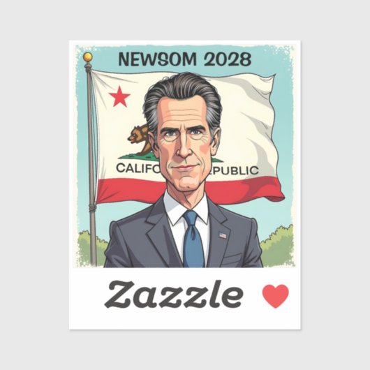 Gavin Newsom für den Präsidenten Politisch Aufkleber (Blatt)