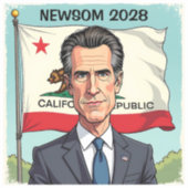 Gavin Newsom für den Präsidenten Politisch Aufkleber (Vorderseite)