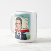 Gavin Newsom für den Präsidenten Politisch Kaffeetasse (Vorderseite Links)