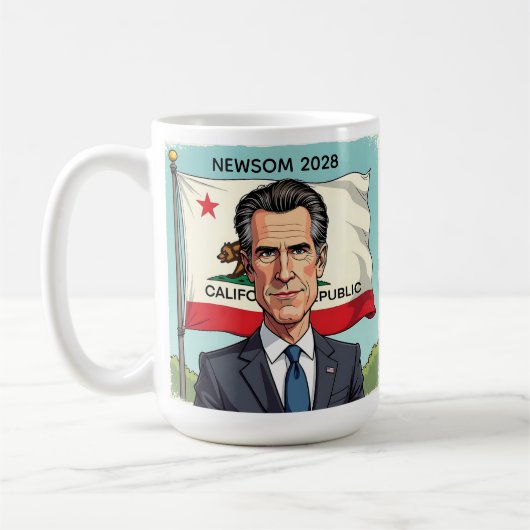 Gavin Newsom für den Präsidenten Politisch Kaffeetasse (Links)