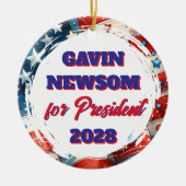 Gavin Newsom für den Präsidenten Politisch Keramik Ornament (Vorne)