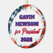 Gavin Newsom für den Präsidenten Politisch Keramik Ornament (Links)