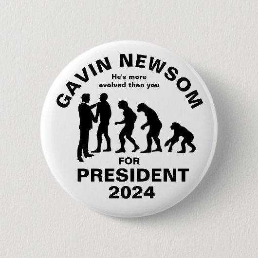 Gavin Newsom für Präsident 2024 Button (Vorderseite)