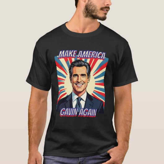 Gavin Newsom für Präsident 2028 | Amerika T-Shirt (Vorderseite)