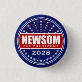 Gavin Newsom für Präsident 2028 Button (Vorderseite)