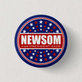 Gavin Newsom für Präsident 2028 Button (Vorderseite)