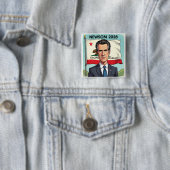 Gavin Newsom für Präsident 2028 Button (Beispiel)