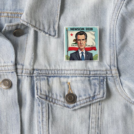 Gavin Newsom für Präsident 2028 Button (Beispiel)