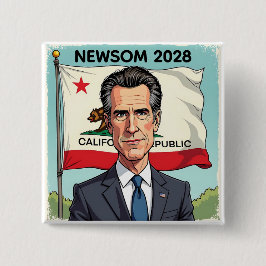 Gavin Newsom für Präsident 2028 Button