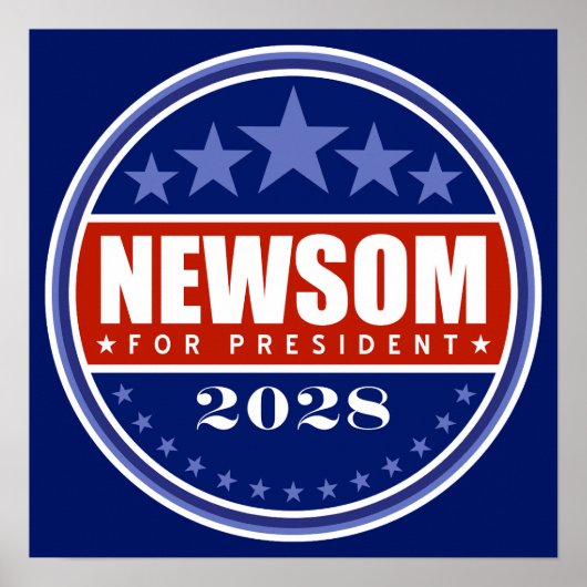 Gavin Newsom für Präsident 2028 Poster (Vorne)