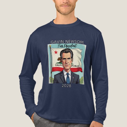 Gavin Newsom für Präsident 2028 Tri-Blend Shirt (Vorderseite)