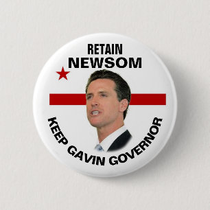 Gavin Newsom im Jahr 2021 erhalten Button