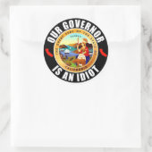 Gavin Newsom ist ein Idiot Runder Aufkleber (Tasche)