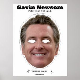 Gavin Newsom Kostüm-Maske Poster