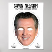 Gavin Newsom Kostümmaske Poster (Vorne)