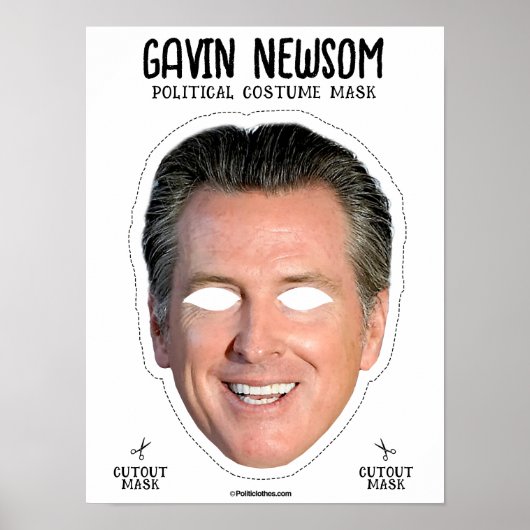 Gavin Newsom Kostümmaske Poster (Vorne)