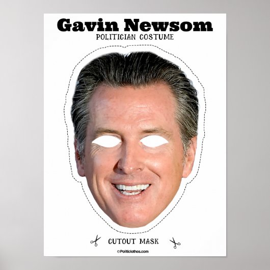 Gavin Newsom Kostümmaske Poster (Vorne)