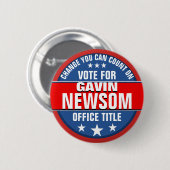 Gavin Newsom Political Button (Vorne & Hinten)