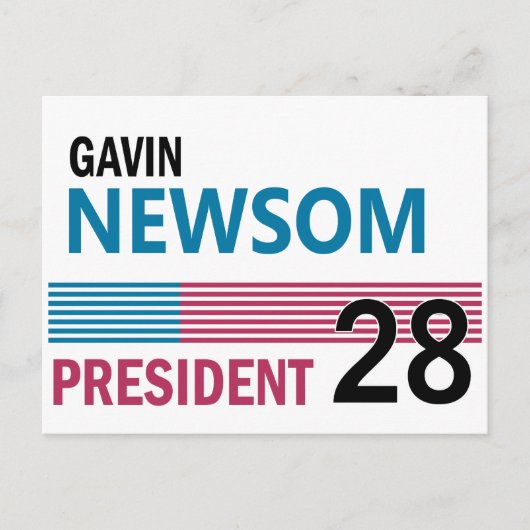 Gavin Newsom Postkarte (Vorderseite)