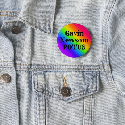 Gavin Newsom POTUS Button (Beispiel)