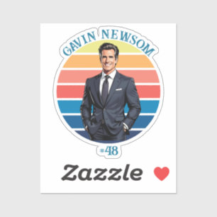 Gavin Newsom Vintag #48 Aufkleber