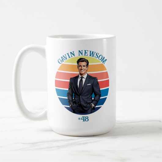 Gavin Newsom | Vintag #48 Kaffeetasse (Links)
