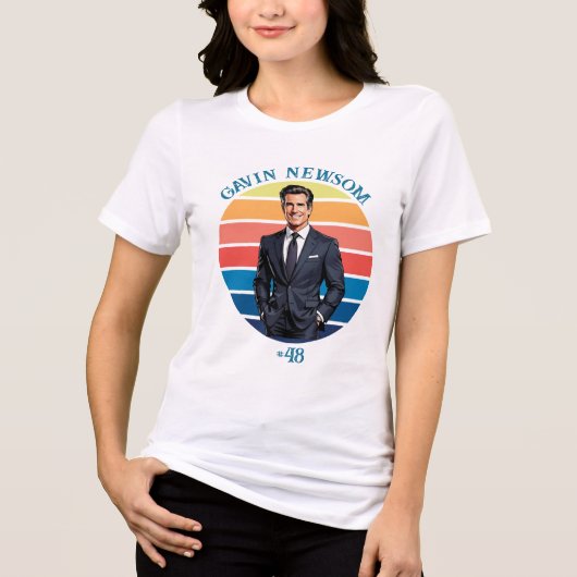 Gavin Newsom | Vintag #48 Tri-Blend Shirt (Vorderseite)