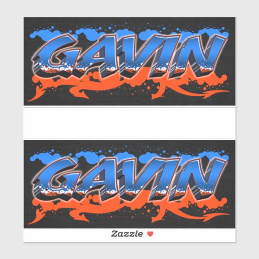 Gavin Vorname Name Graffiti Aufkleber Sticker (Blatt)