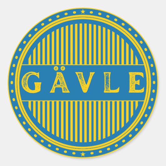 Gävle City Pride Emblem – Swedish Identity Runder Aufkleber (Vorderseite)