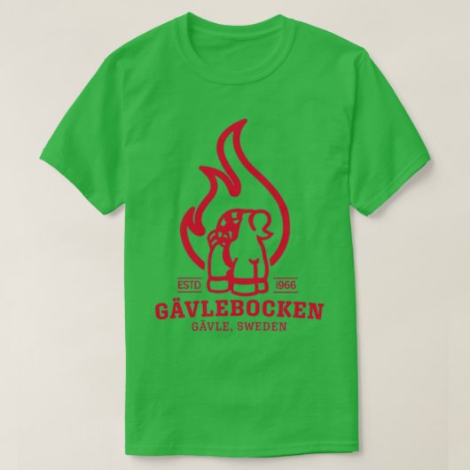Gavle Goat on Fire (Schwedisch Gavlebocken) T-Shirt (Design vorne)