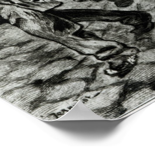 Gavroche führt eine Demonstration Poster (Ecke)