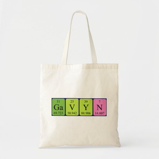 Gavyn Periodic Table name tobag Tragetasche (Vorne)