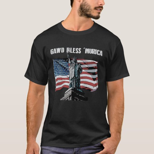Gawd Bless Murica 4th of July Memes Fourth of July T-Shirt (Vorderseite)