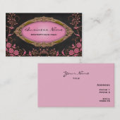 Gawdy Pink und Black Profile Business Cards Visitenkarte (Vorne/Hinten)